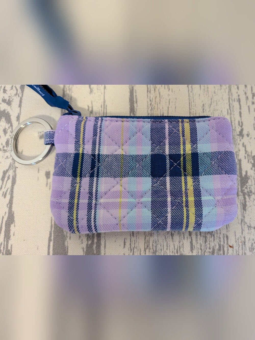 Vera Bradley Multi Strap Handbag, Zip Wallet and ID Pouch Set In Purple Plaid - Picture 5 of 10